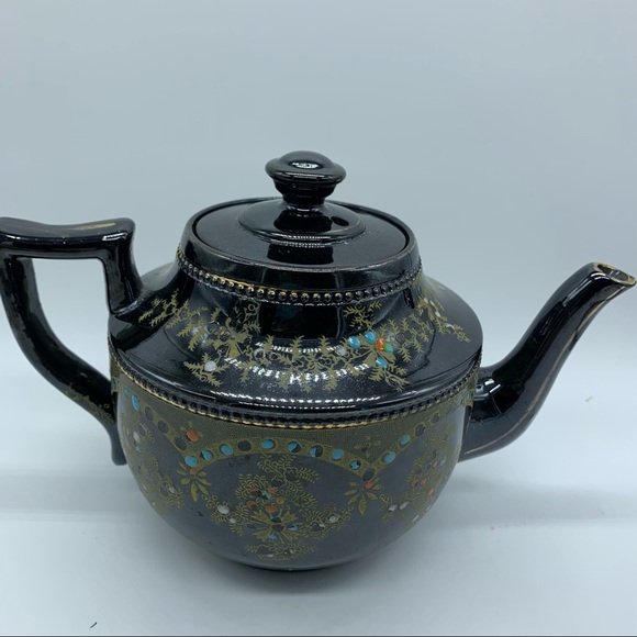 Antique pre-1910 English Black Teapot - Picture 4 of 10